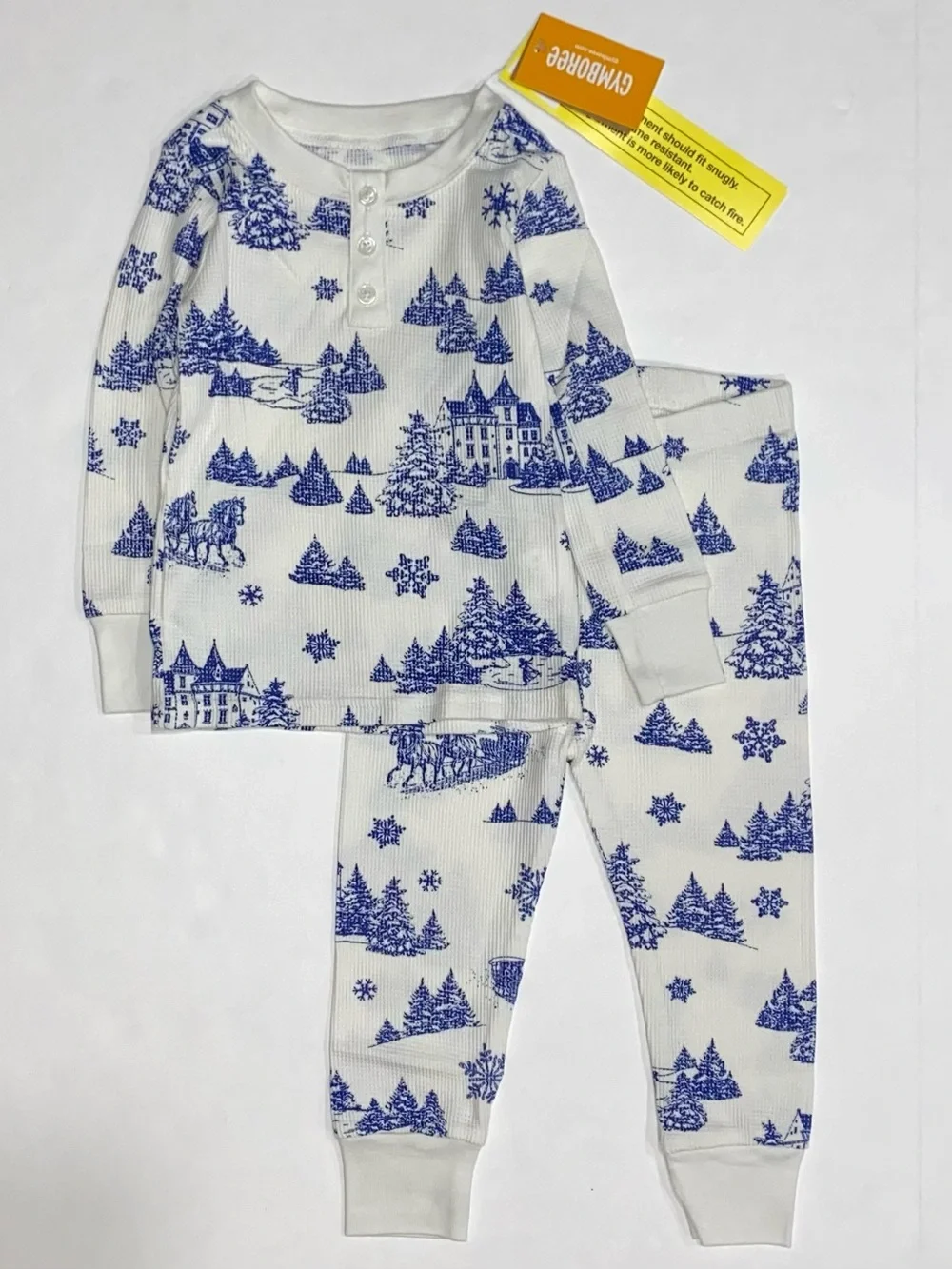 Homegrown by Gymboree Infant Winter Toile 2-piece Pajamas Size 12-18 Months